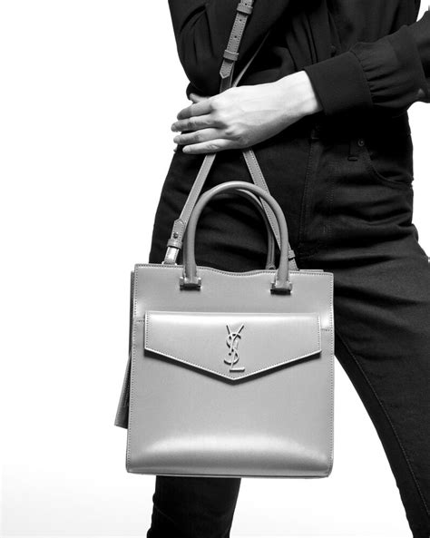 ysl small uptown tote in glazed leather|Saint Laurent Uptown Tote Leather Small Neutral 2963552.